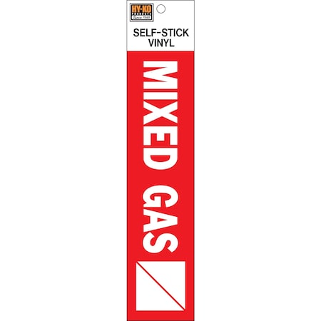 Hy-Ko Mixed Gas Sign 2" x 8", 10PK A00841